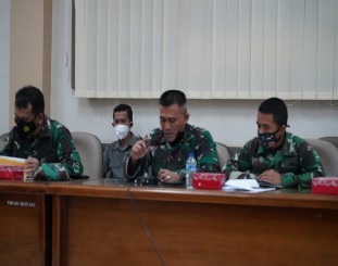 rapat koordinasi tentang kerja sama antara Korem 143/HO dan Primer Koperasi Angkatan Darat (Primkopad) Haluoleo dengan perbankan milik pemerintah di Sultra.