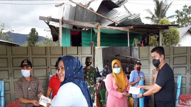 Penyerahan Bantuan warga di dua desa di Kecamatan Mowewe