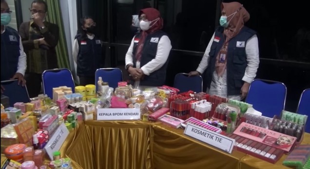 " kosmetik dan obat tradisional ilegal disita BPOM Kendari