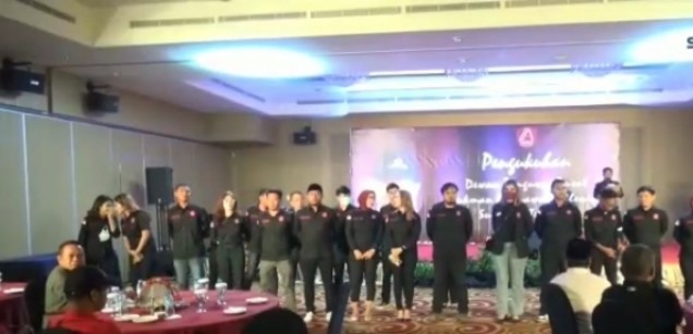 "Pengurus LAM Sultra yang diketuai Gradi Tamburaka, resmi dilantik. Foto: Istimewa