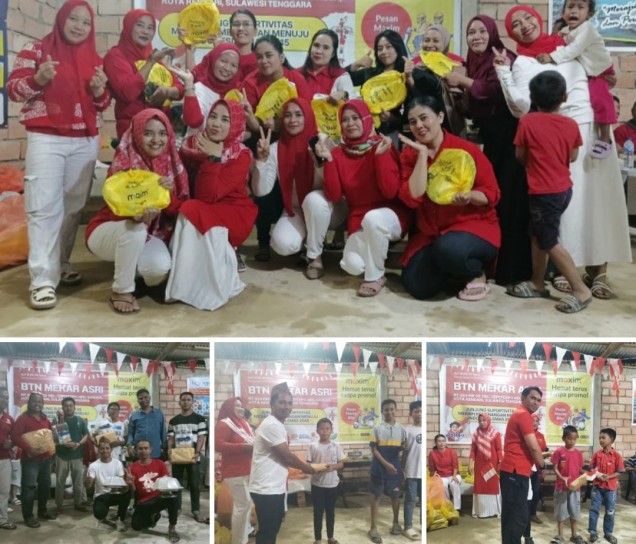 "Ketua RT 24 Lepo-lepo, La Ismeid (baju biru) menutup kegiatan semarak HUT RI ke-79. Istimewa